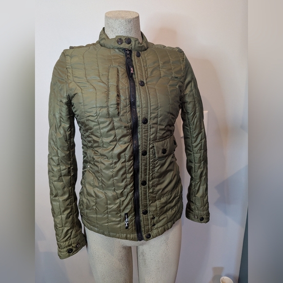 Triple 5 Soul Olive Quilted Women's Jacket Size M - Picture 5 of 16